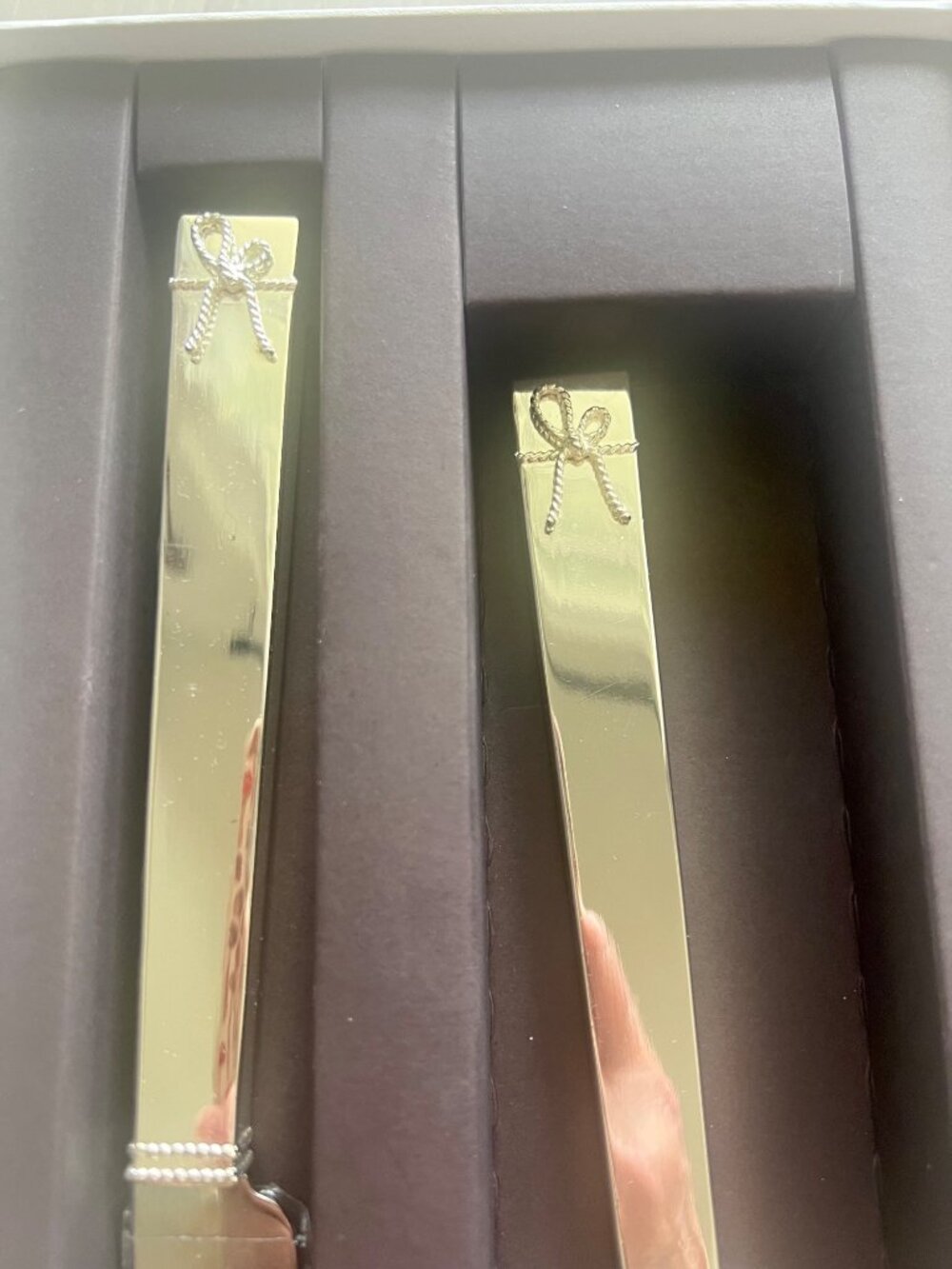 Vera Wang Wedgwood Love Knots Cake Knife & Server Set Silver Plated Wedding NWT - Picture 7 of 12
